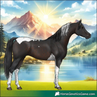 Horse Color:Brown Tobiano 