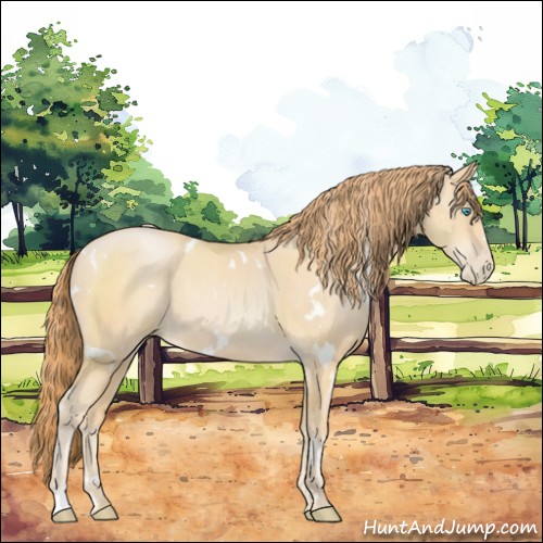 Horse Color:White Spotted Buckskin Pearl Sabino Rabicano
