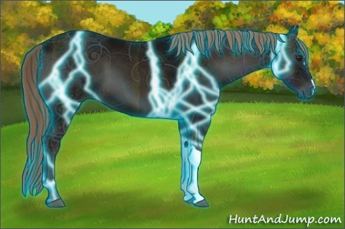 Horse Color:Thunderstruck Midnight Liver Red Onyx Ice