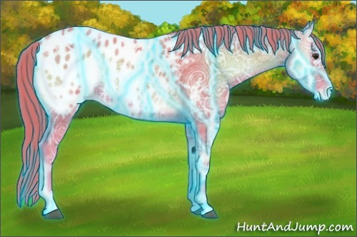 Horse Color:Thunderstruck Watercolor Red Onyx Ice Appaloosa 