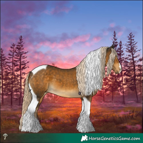 Horse Color:Chocolate Palomino Mushroom Tobiano
