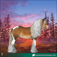 Horse Color:Chocolate Palomino Mushroom Tobiano 