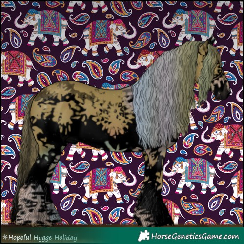 Horse Color:Void Watercolor White Spotted Liver Chestnut Sabino Splash 