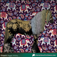 Horse Color:Void Watercolor White Spotted Liver Chestnut Sabino Splash 