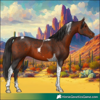 Horse Color:Bay Tobiano 
