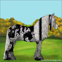 Horse Color:Watercolor Silver Classic Cream Champagne Ice Onyx Tobiano Blanket 