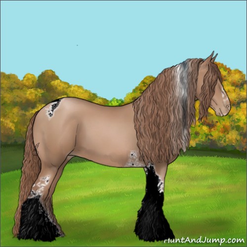 Horse Color:Chocolate Black Pearl Sabino Tobiano