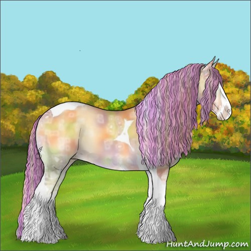 Horse Color:Painted Nacre White Spotted Gold Cream Champagne Ice Onyx Splash Tobiano 