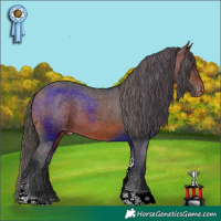 Horse Color:Bay Tobiano Varnish 