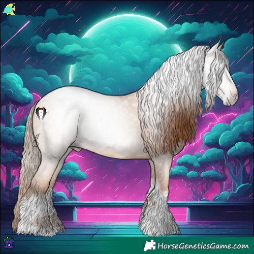 Horse Color:Gray Gold Champagne Pearl Tobiano 