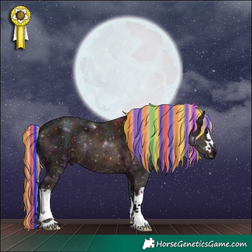 Horse Color:Painted White Spotted Midnight Silver Brown Ice 