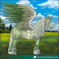 Horse Color:Watercolor White Spotted Silver Brown Sabino