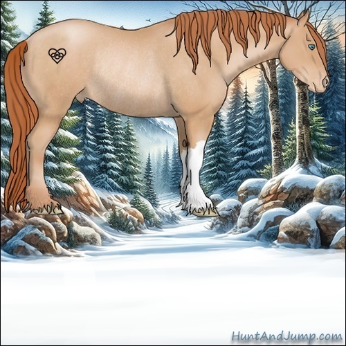 Horse Color:Buckskin Pearl Varnish Rabicano