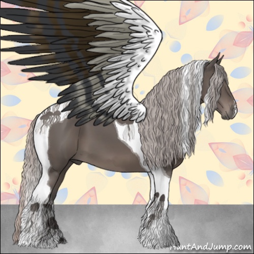 Horse Color:Silver Black Tobiano 