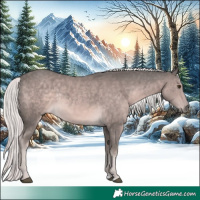 Horse Color:Platinum Chocolate Palomino Rabicano 