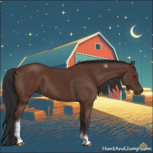 Horse Color:Bay Tobiano Rabicano 