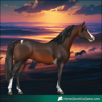 Horse Color:Brown Splash Tobiano 
