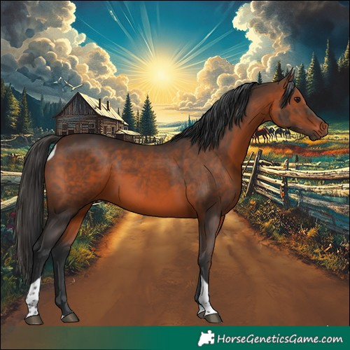 Horse Color:Brown Tobiano