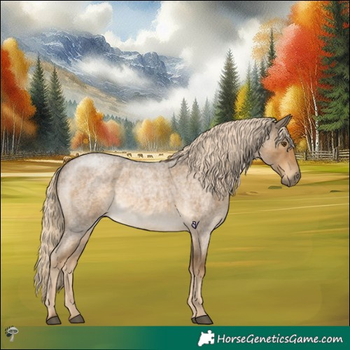 Horse Color:Chocolate Palomino Roan Mushroom 