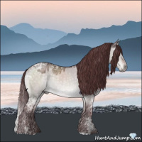 Horse Color:Platinum Chocolate Brown Ice Roan Dun 