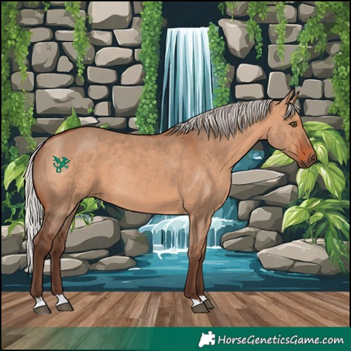 Horse Color:Silver Brown Dun Rabicano 
