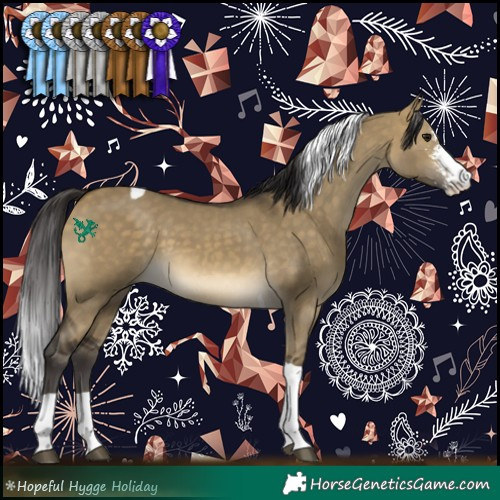 Horse Color:Buckskin Dun Sabino Tobiano