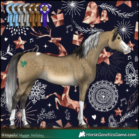 Horse Color:Buckskin Dun Sabino Tobiano