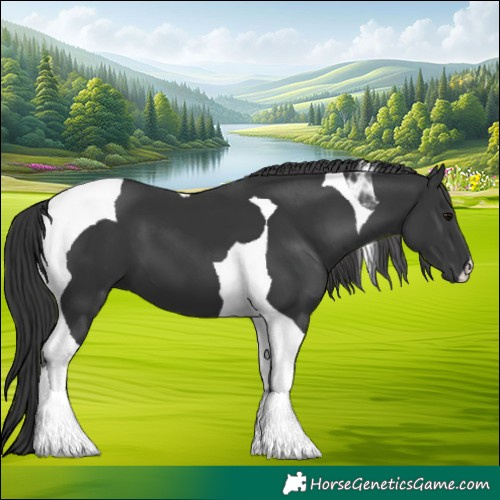 Horse Color:Black Tobiano 