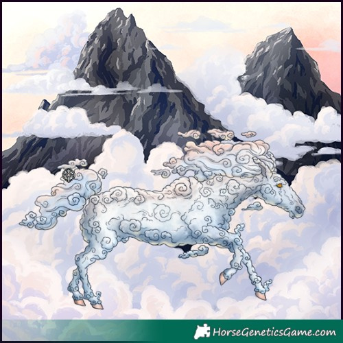 Horse Color:Watercolor White Spotted Sable Champagne Appaloosa 