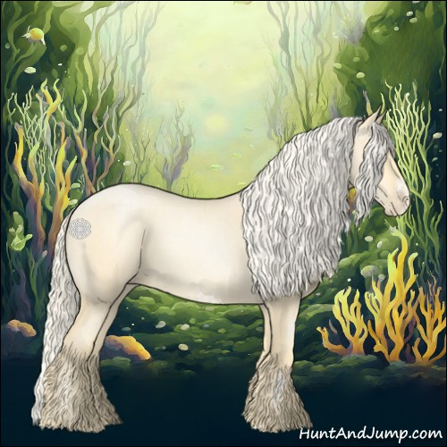Horse Color:Palomino Roan Pearl and Palomino Roan Pearl Frame