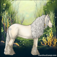 Horse Color:Palomino Roan Pearl  and Palomino Roan Pearl Frame 