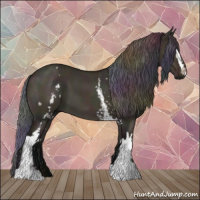 Horse Color:Nacre White Spotted Midnight Bay Dun 