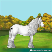 Horse Color:White Spotted Silver Black Pearl 