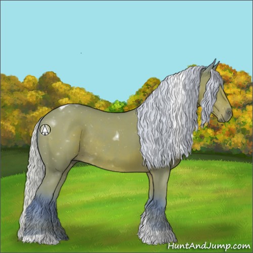 Horse Color:Watercolor Silver Brown Tobiano Rabicano