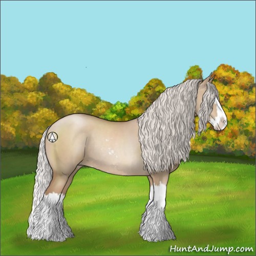 Horse Color:Silver Grullo Pearl Sabino Splash Rabicano 