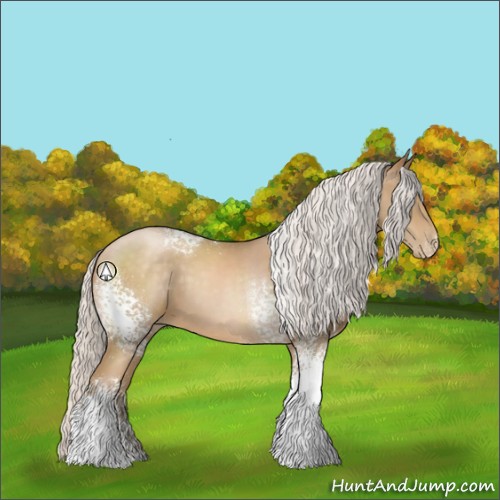 Horse Color:White Spotted Silver Smoky Black Pearl Sabino 