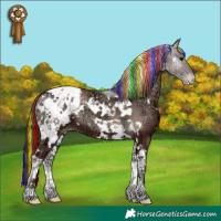 Horse Color:Painted White Spotted Chocolate Blue Onyx Ice Tobiano Varnish 