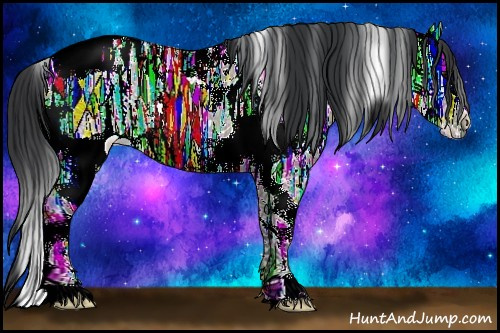 Horse Color:White Spotted Grullo Ice Tobiano 