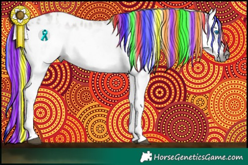 Horse Color:Gray Painted Silver Bay Ice Onyx Splash Tobiano Leopard