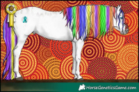 Horse Color:Gray Painted Silver Bay Ice Onyx Splash Tobiano Leopard 