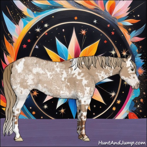 Horse Color:White Spotted Red Dun Ice Splash 
