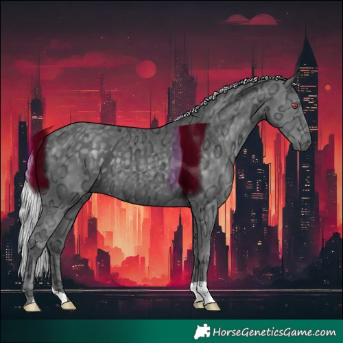 Horse Color:Silver Black Chinchilla Ice 