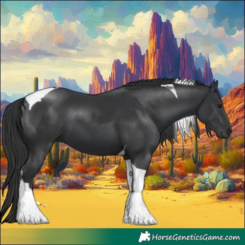 Horse Color:Black Tobiano 