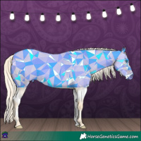 Horse Color:Palomino Roan Pearl and Palomino Roan Pearl Splash