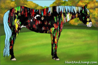 Horse Color:Watercolor Black Ice Frame Rabicano