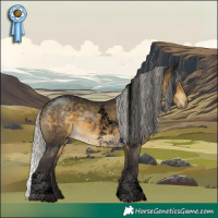 Horse Color:Void Silver Buckskin Tobiano