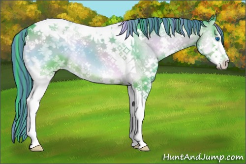 Horse Color:Painted Watercolor Bay Onyx Splash Tobiano 