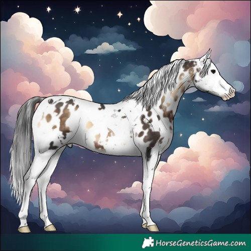 Horse Color:White Spotted Brown Onyx Tobiano Near Leopard 