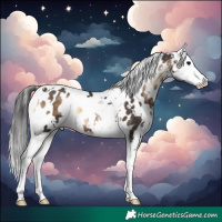 Horse Color:White Spotted Brown Onyx Tobiano Near Leopard 