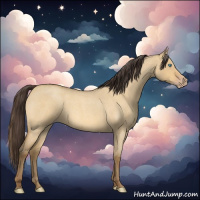 Horse Color:Amber Cream Champagne Roan Dun 